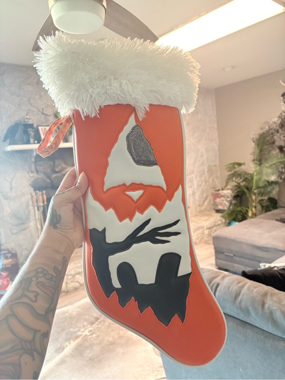 Love Pain and Stitches Christmas stockings